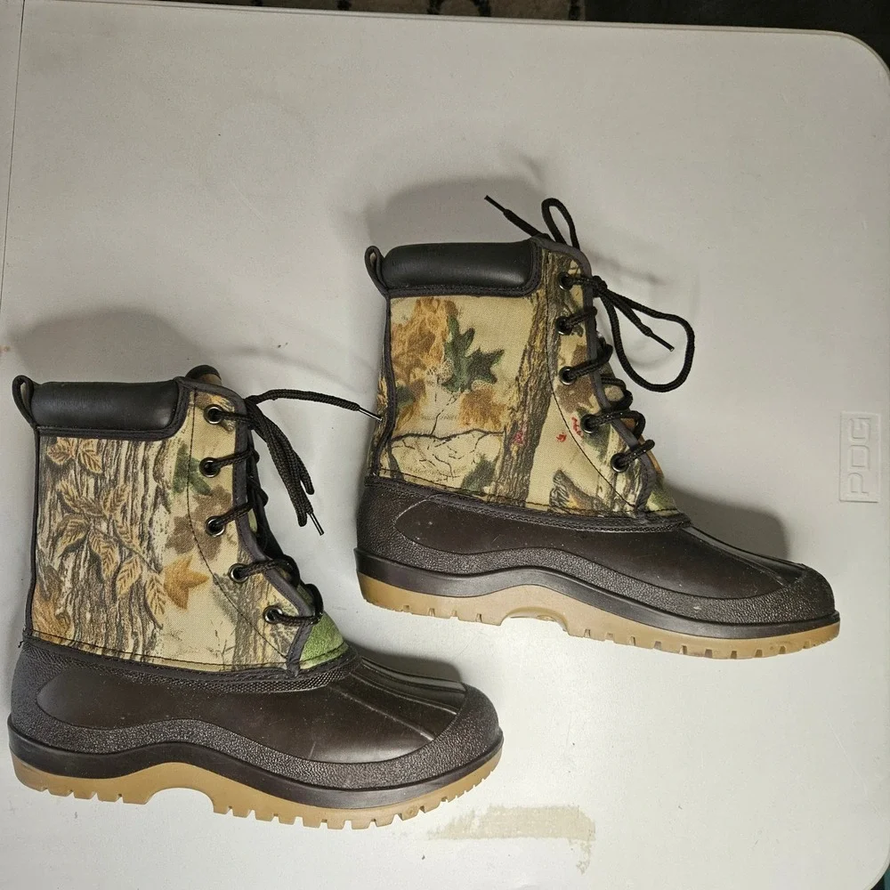 Aspen Sport Mens Duck Boots Camo Thinsulate Insulated Hunting Rain Boots Size 8‎